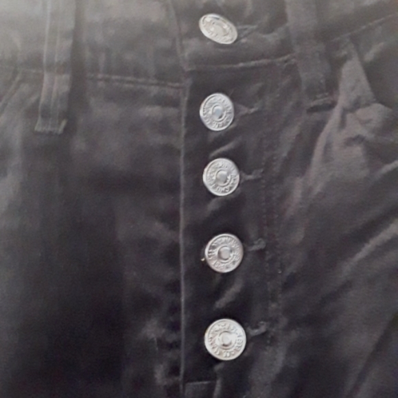 NWT 7 for All Mankind High Waist Velvet Ankle Skinny with Exposed Button Fly 23 - Picture 10 of 16